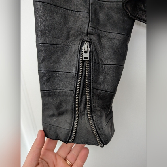 NWT Gap Genuine Leather Moto Jacket - Picture 5 of 8